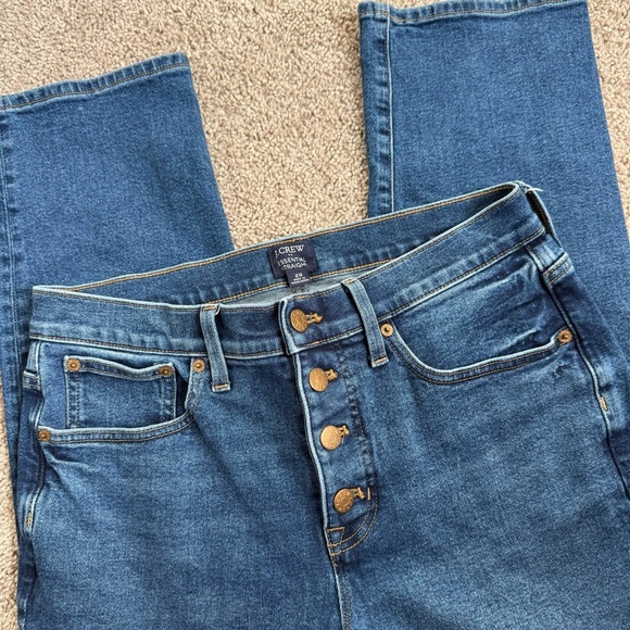 J. Crew Essential Straight High Waisted Blue Denim Jeans Women’s Size 29 - Picture 3 of 4